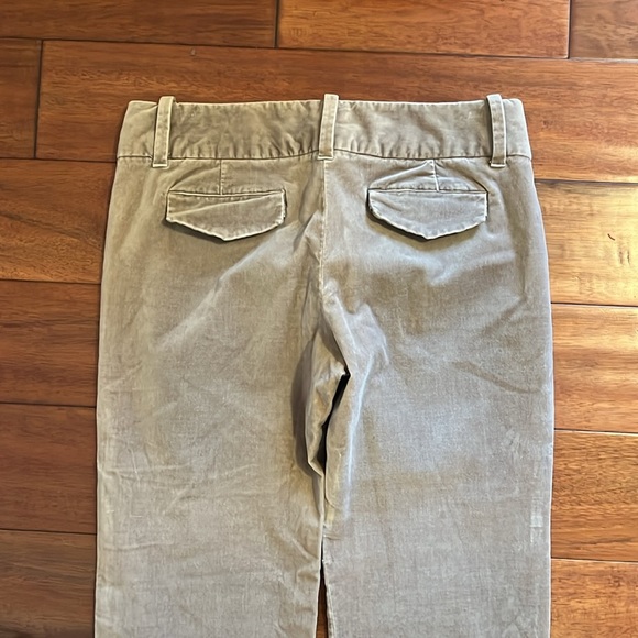 Anthropologie Louie Khaki Straight Leg Velvet Size 8 - Picture 7 of 8